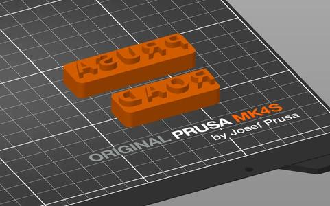 Name stamp tool for plastic   