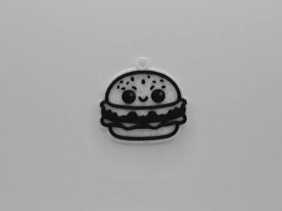 Cute Hamburger Keychain   