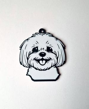 Bichon keychain
