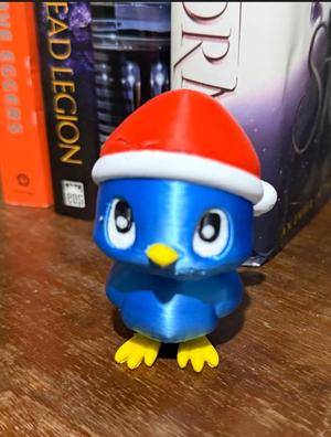 Cute Little Christmas Blue Birdy Watching the World go By - Swivel Head Style