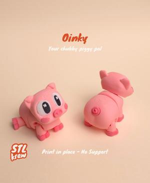 Cute Pig articulated print in place