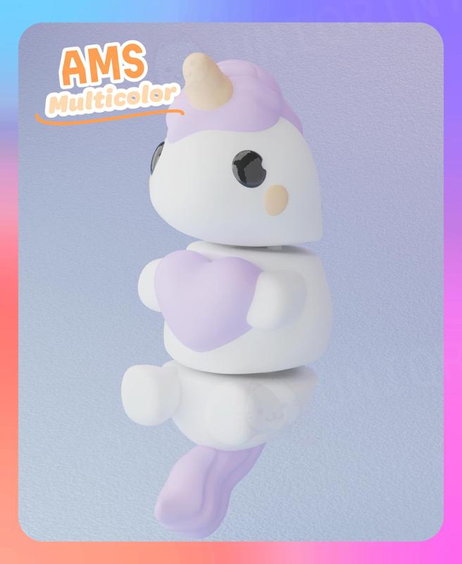 Flexi Unicorn and the Valentine’s Heart Keychain (Mulitcolor)