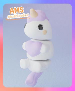 Flexi Unicorn and the Valentine’s Heart Keychain (Mulitcolor)