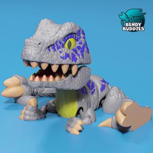 Vappy Cute Velociraptor / Dinosaur Articulated / Print-in-Place Dino / Swift Thief / Creature World Beast
