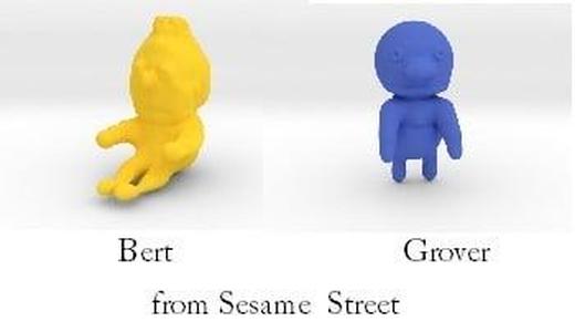 ernie, bert and grover from sesame street