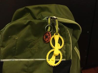Elliptical Gears Keychain & Bag Charm