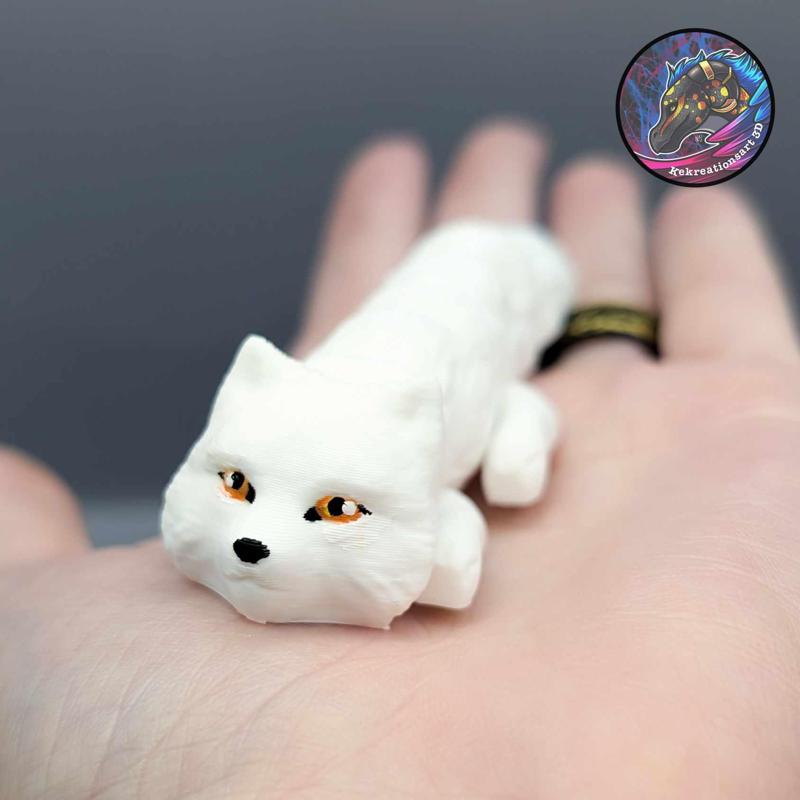 Baby Flexi Arctic Fox Keychain