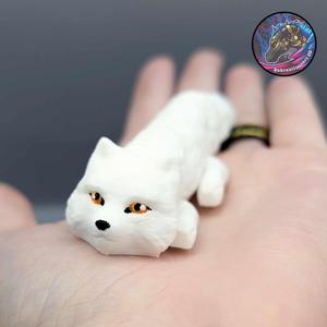 Baby Flexi Arctic Fox Keychain