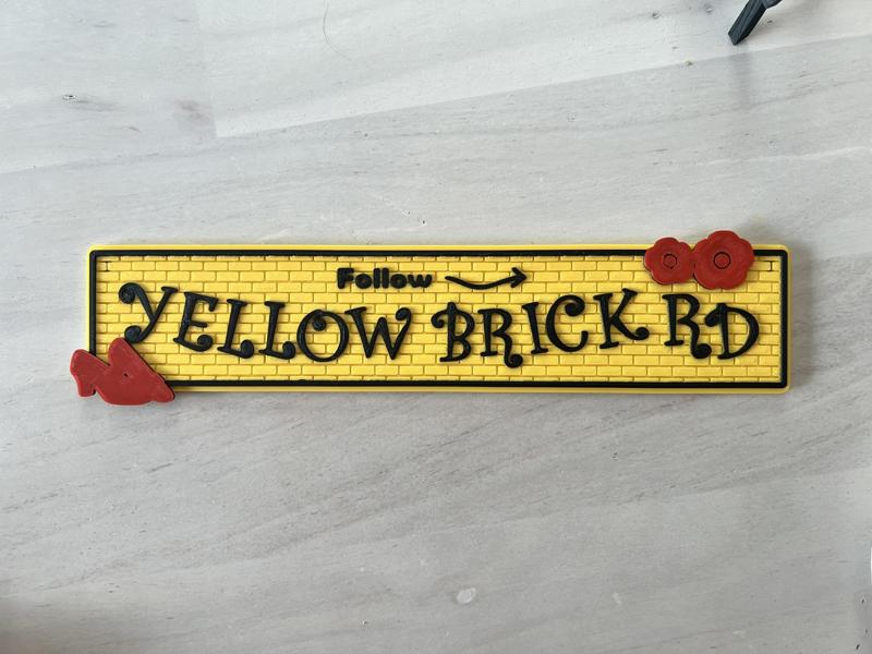  Follow the Yellow Brick Road Sign (multi-color)