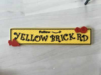  Follow the Yellow Brick Road Sign (multi-color)