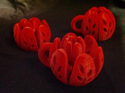 The blossoming flower keychain