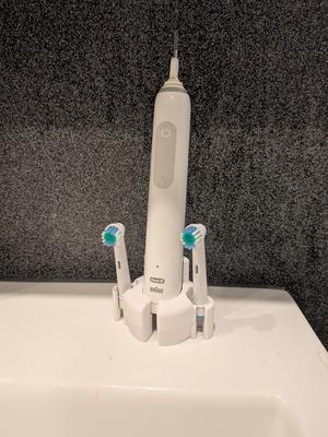 Holder for Oral-B Electric Toothbrush and 2 or 3 Brush Tips