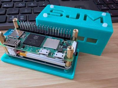 Raspberry Pi Case for a Pi Zero 2 W(H) with mounted UPS HAT (C) [updated]