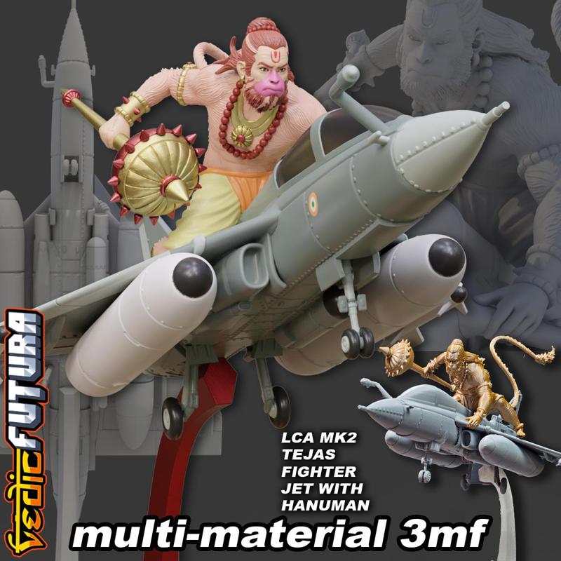 Indian LCA-Mk2 Tejas Fighter-Jet with Hanuman