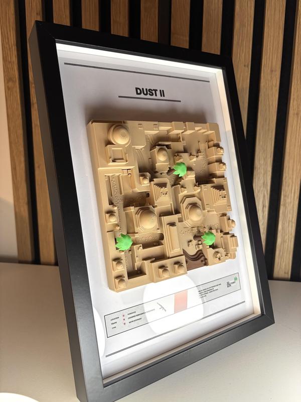 3D Printed Gaming Map - Inspired by "Dust2" - Fan Art