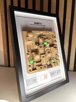 3D Printed Gaming Map - Inspired by "Dust2" - Fan Art