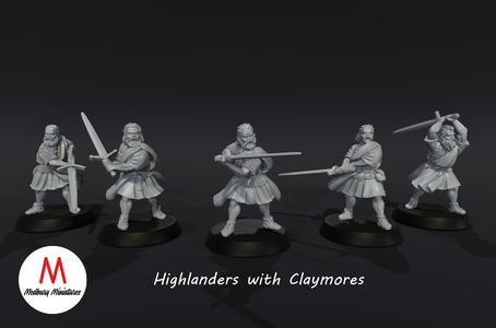 5x Highlanders with Claymores (Remastered!)