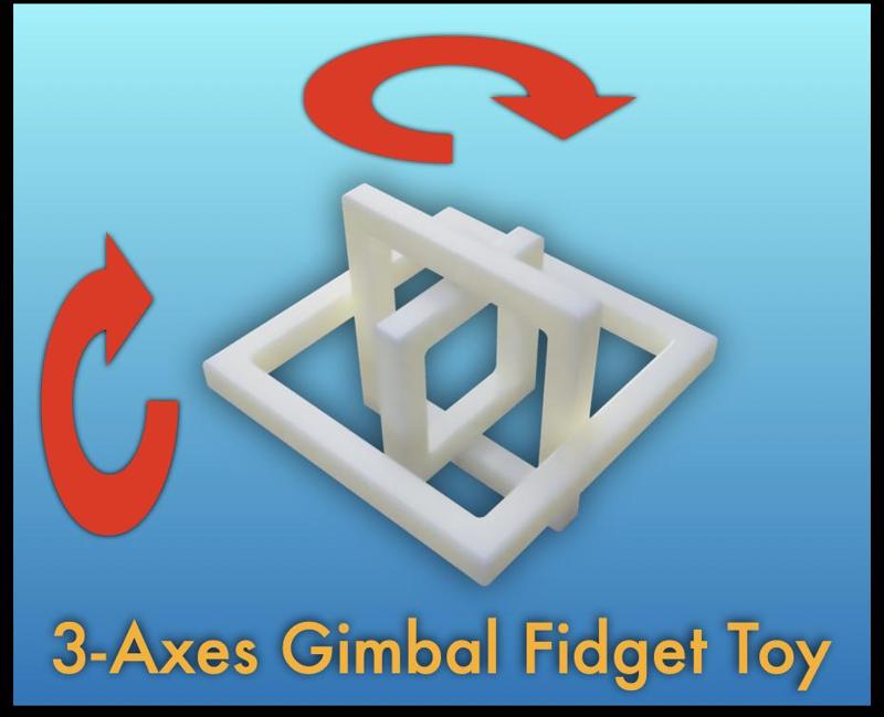3-Axes Gimbal Fidget Toy (print-In-place)