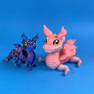 Articulated Horned Dragon, Flexi Toy Print-In-Place