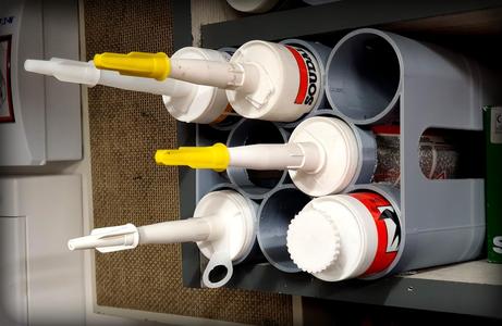 Sealant (caulk) holder - on the shelf