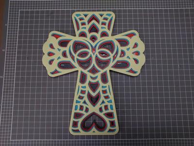 Set of 6, Layered Christian Cross