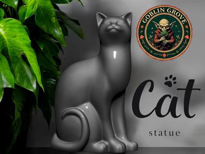 Cat Statue (Pre Supported)