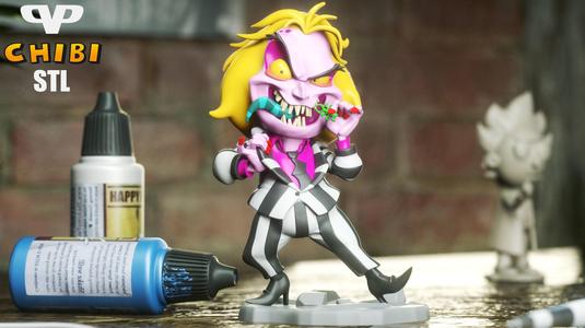 Beetlejuice Chibi STL for 3D Printing ChibiSTL 3DXM