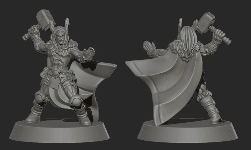 Thor god barbarian or viking miniature
