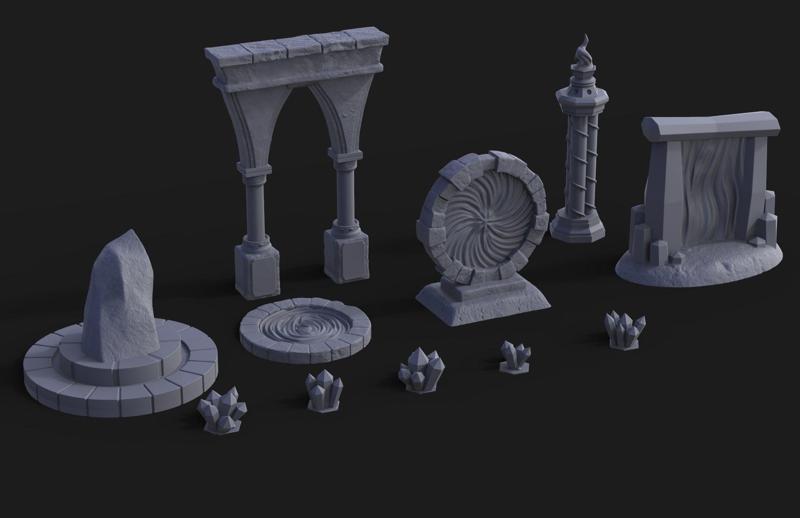 Fantasy Props Pack - Wargaming - 11 pieces