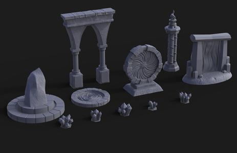 Fantasy Props Pack - Wargaming - 11 pieces