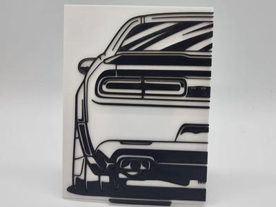 2D Wall Art Dodge Challenger SRT8 Hellcat