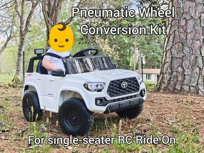 12v Ride-On RC Pneumatic Wheel Conversion