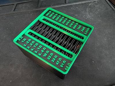 Gridfinity Ridge Style Resistor Bin