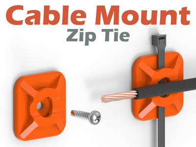 Cable Zip Tie Mount V3 ( Parametric )