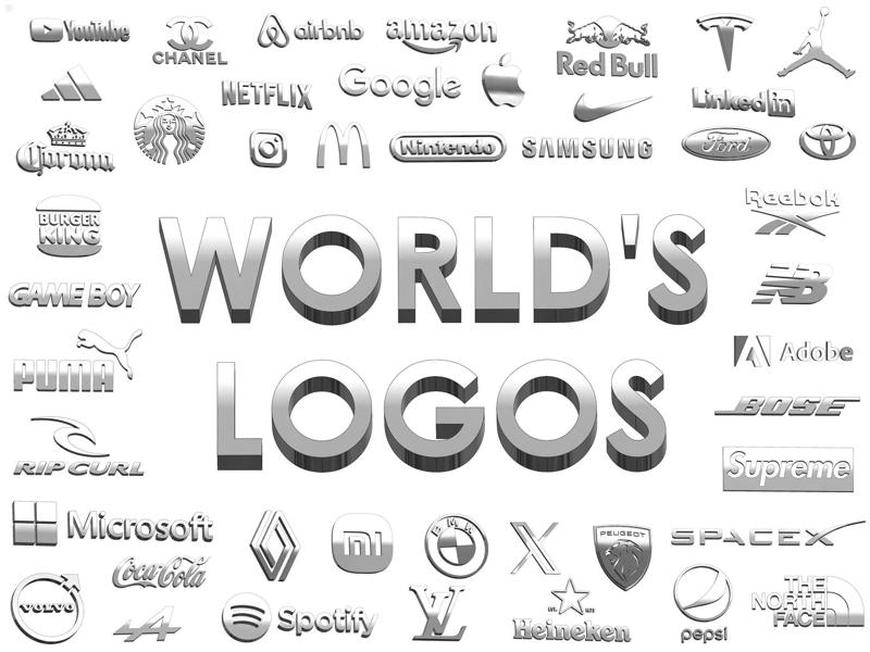 +100 World famous logos (+DXF)