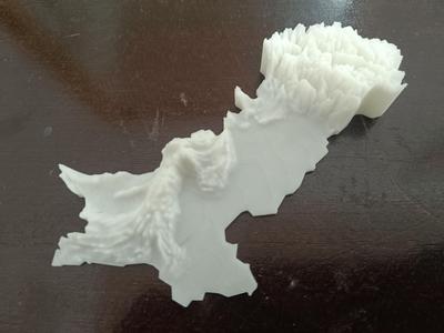 topographical map of  Pakistan