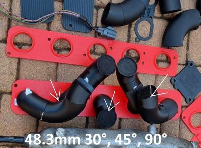 48.3mm elbows 30 45 90 | Zecior Prototype Intake System