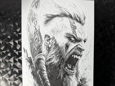Fierce Viking crafted with Hueforge