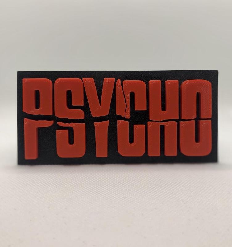 PSYCHO movie logo wall plaque art