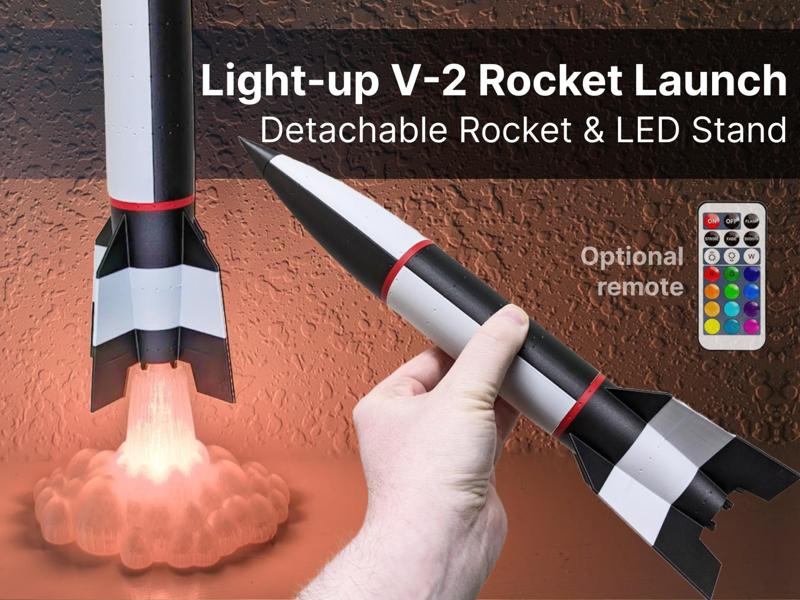 Light-up Rocket Launch | V-2 Rocket from WWII