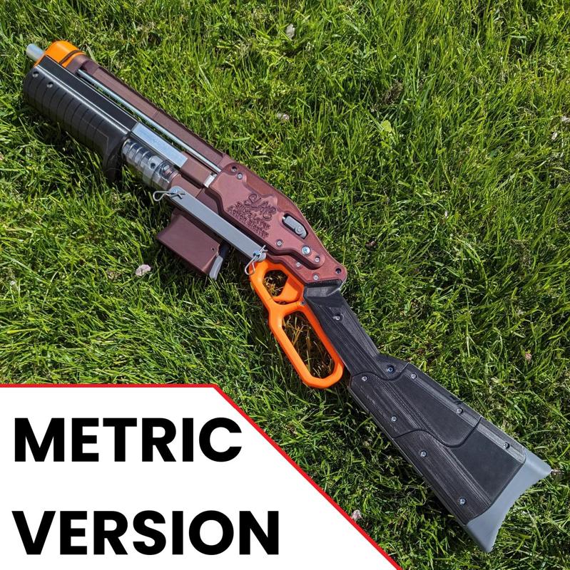 METRIC VER. SLAB - Silly's Lever Action Blaster (Nerf Homemade)