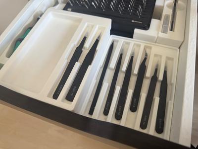 gridfinity ESD tweezers insert with tray