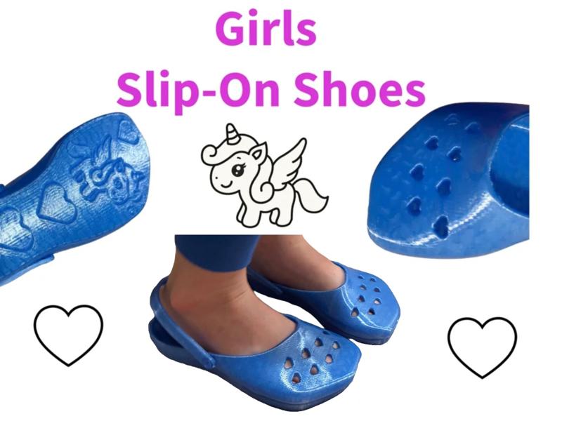 Girls' Slip-On TPU Shoes Hearts Unicorns kid sizes