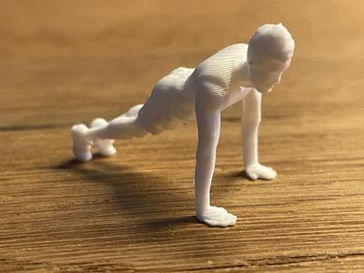Little Man Doing Push-Ups