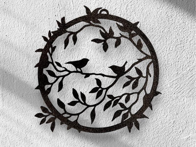 Spring decoration, birds door decoration