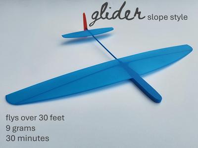 simple ultralight slope glider v4