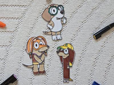 Bluey Honey Snickers Indy Coloring Set Cute