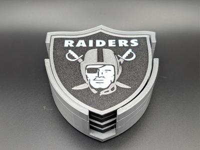 Las Vegas Raiders Shield Coaster with Holder