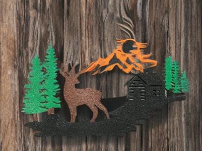 Cabin in The Woods. Wildlife Wall Decor