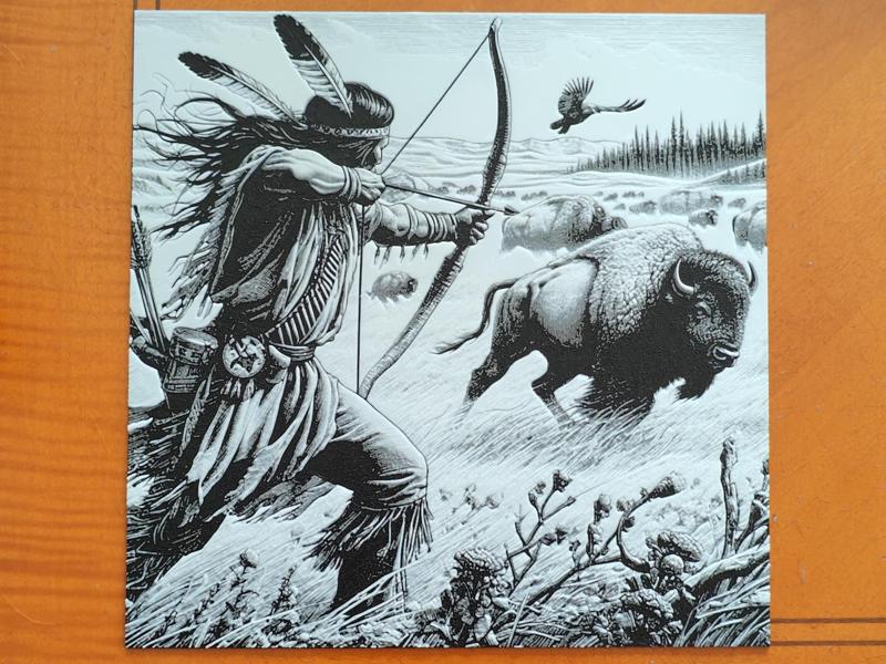 Native American Bow Hunting Bison / Buffalo